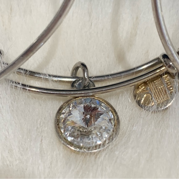 Alex and Ani Bangle Bracelets 5 - Virgo, Blessed, Large Crystal, Baby, O… - Picture 2 of 7